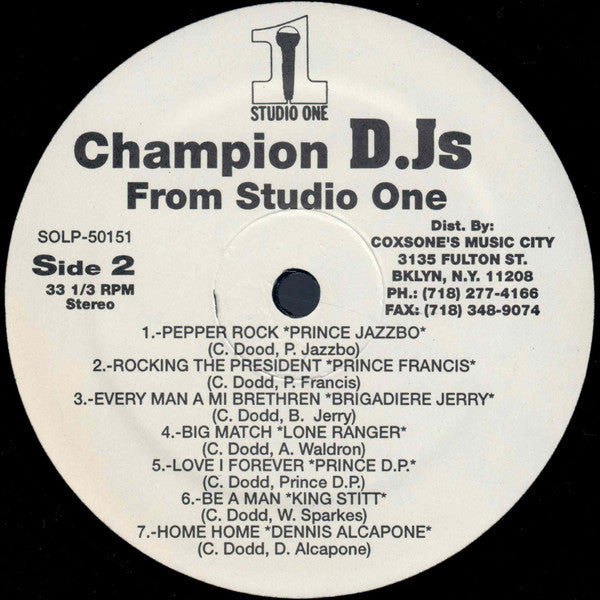 Various : Champion D.Js From Studio One (LP, Comp)