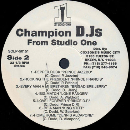 Various : Champion D.Js From Studio One (LP, Comp)