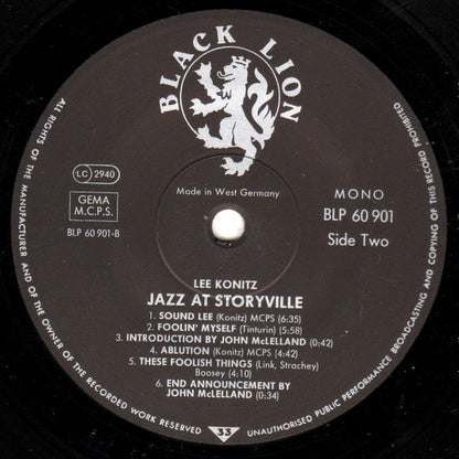 Lee Konitz : At Storyville (LP, Comp, Mono)