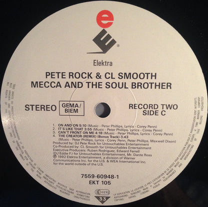 Pete Rock & C.L. Smooth : Mecca And The Soul Brother (2xLP, Album)