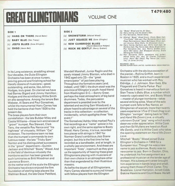 Various : Great Ellingtonians Vol. 1 & Vol. 2 (2xLP, Comp)