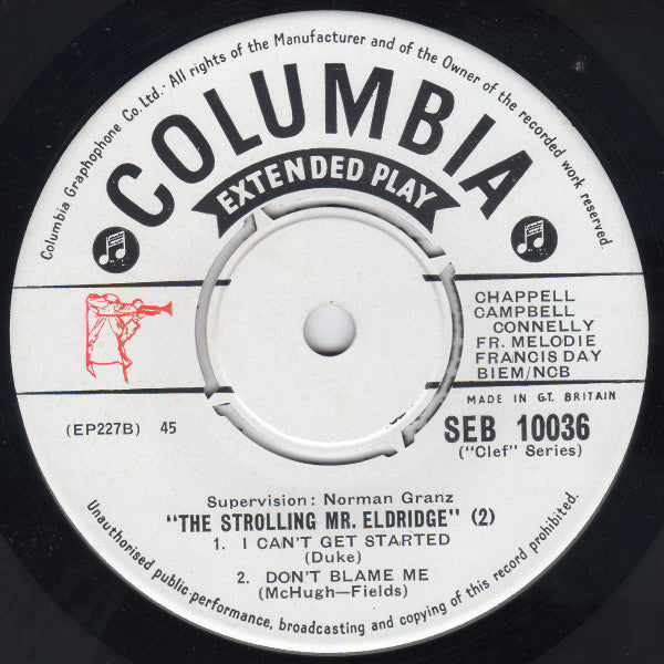 Roy Eldridge, The Oscar Peterson Trio : The Strolling Mr. Eldridge (No. 2) (7", EP)