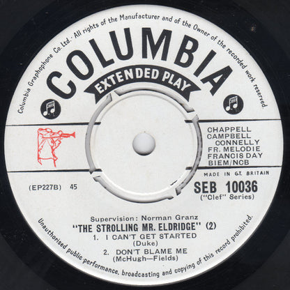 Roy Eldridge, The Oscar Peterson Trio : The Strolling Mr. Eldridge (No. 2) (7", EP)
