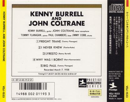 Kenny Burrell & John Coltrane : Kenny Burrell & John Coltrane (CD, Album, Mono, RE, RM)