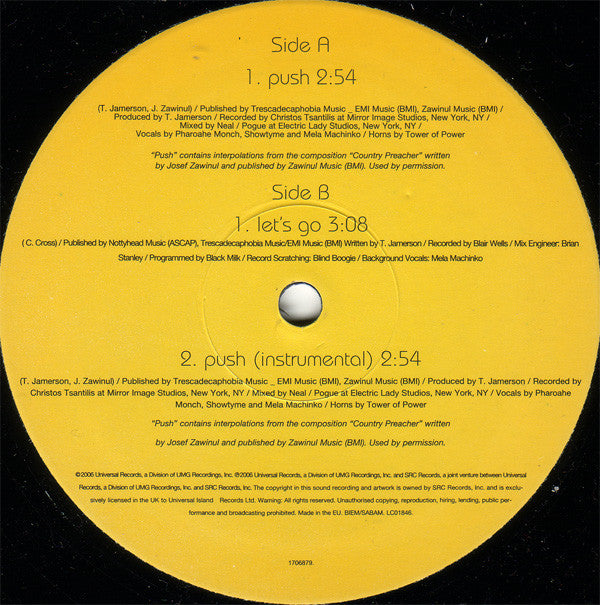 Pharoahe Monch : Push / Let's Go (12")