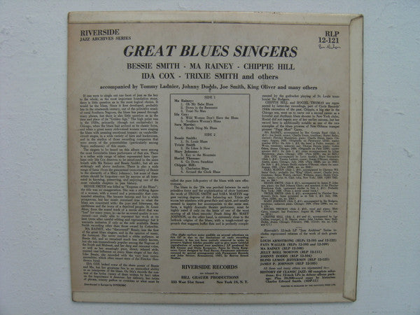 Various : The Great Blues Singers (LP, Comp)
