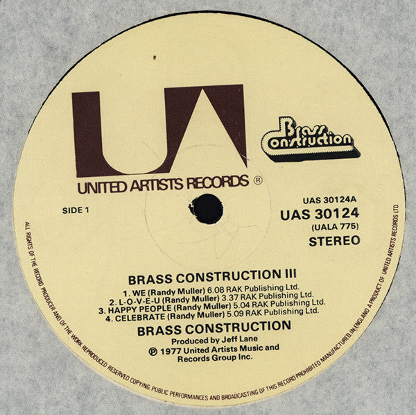 Brass Construction : Brass Construction III (LP, Album)