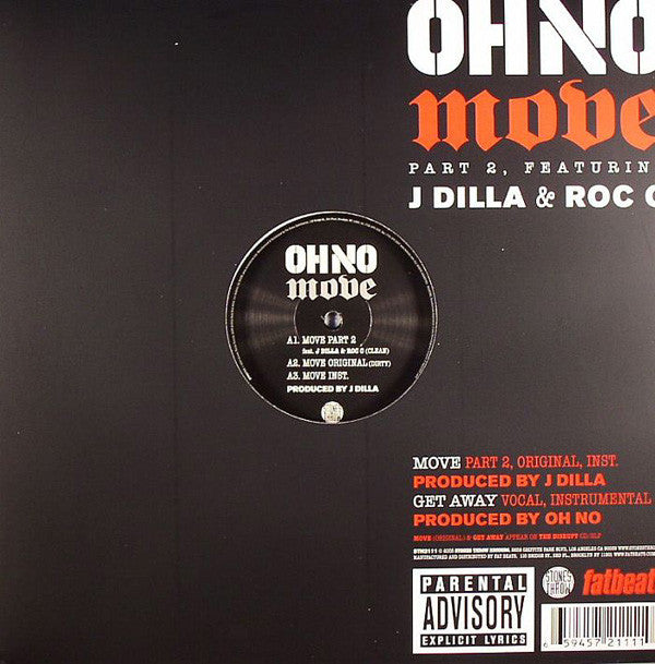 Oh No Featuring J Dilla & Roc 'C' : Move Part 2 (12", Single)