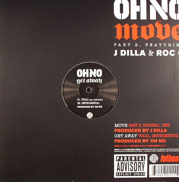 Oh No Featuring J Dilla & Roc 'C' : Move Part 2 (12", Single)