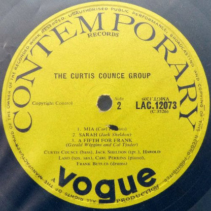 The Curtis Counce Group : The Curtis Counce Group (LP, Album, Mono)