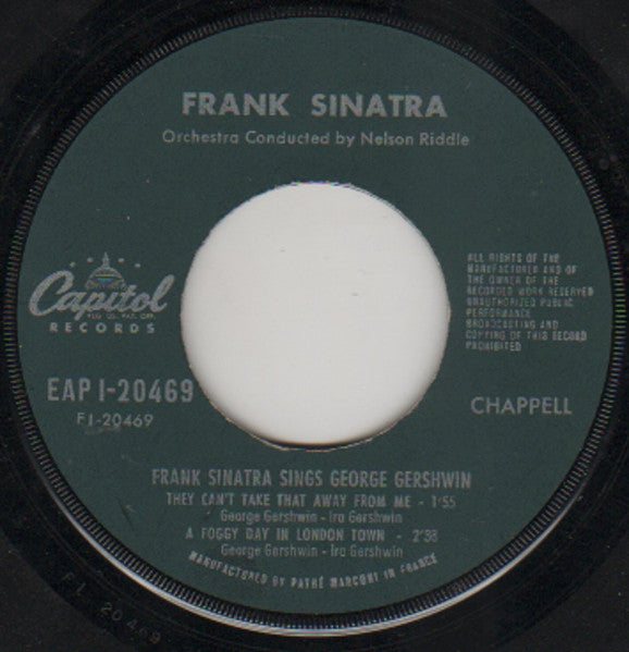 Frank Sinatra : Sings George Gershwin (7", EP)
