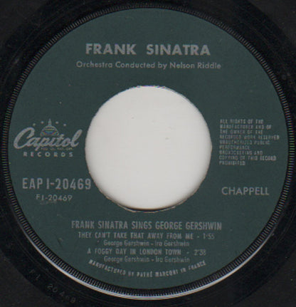 Frank Sinatra : Sings George Gershwin (7", EP)