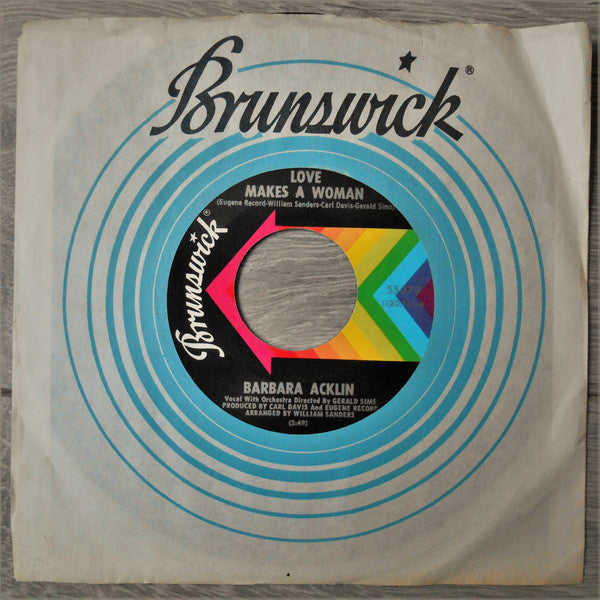 Barbara Acklin : Love Makes A Woman (7", Single, ✤Gl)