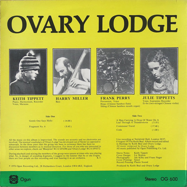 Ovary Lodge : Ovary Lodge (LP)
