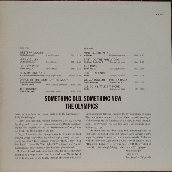 The Olympics : Something Old, Something New (LP, Mono, Bla)