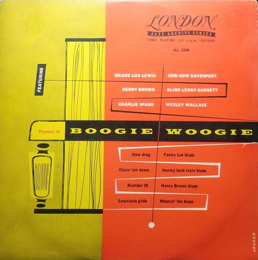 Various : Pioneers Of Boogie Woogie (10", Comp, Mono)