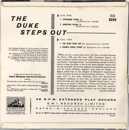 Duke Ellington And His Orchestra : The Duke Steps Out (7", EP)