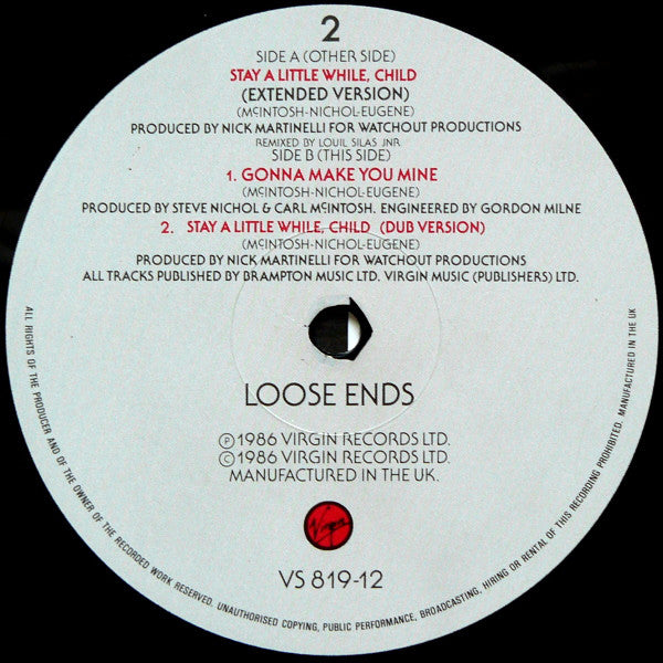 Loose Ends : Stay A Little While, Child (12")