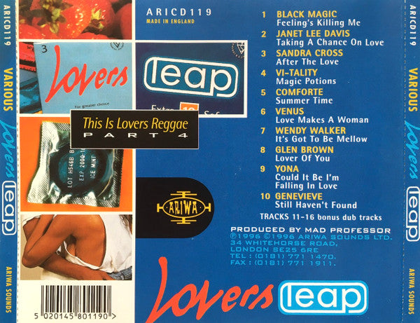 Various : Lovers Leap, This Is Lovers Reggae Vol. 4 (CD, Comp)