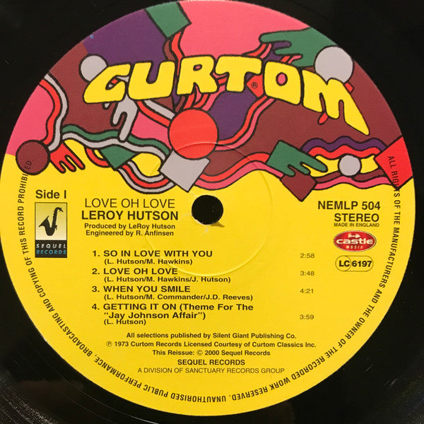 Leroy Hutson : Love Oh Love (LP, Album, RE)