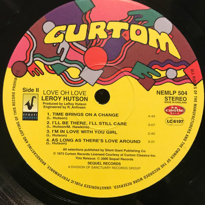 Leroy Hutson : Love Oh Love (LP, Album, RE)