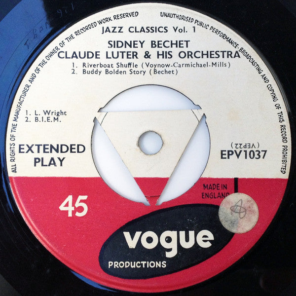 Sidney Bechet, Claude Luter Et Son Orchestre : Riverboat Shuffle (7", EP)