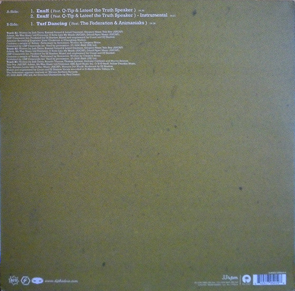 DJ Shadow Feat. Q-Tip & Lateef The Truth Speaker : Enuff (12", Single)