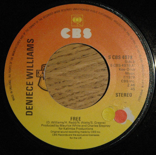 Deniece Williams : Free  (7", Single, Lar)