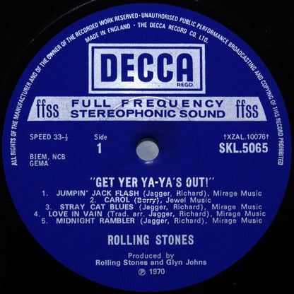 The Rolling Stones : Get Yer Ya-Ya's Out! (The Rolling Stones In Concert) (LP, Album)