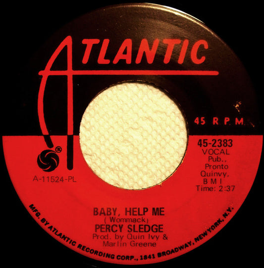 Percy Sledge : Baby, Help Me / You've Got That Something Wonderful (7", Single, RE)