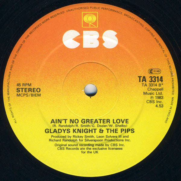 Gladys Knight And The Pips : Save The Overtime (For Me) (12", Single)