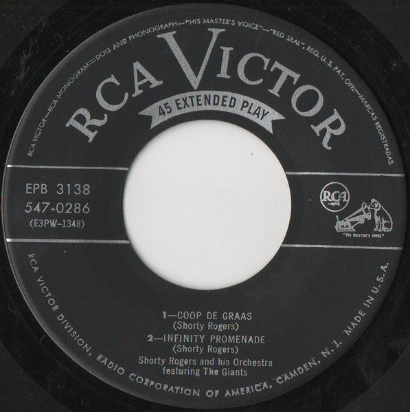 Shorty Rogers And His Orchestra Featuring The Giants (3) : Cool And Crazy (2x7", Album)
