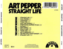 Art Pepper : Straight Life: The Savoy Sessions (CD, Comp, RE)