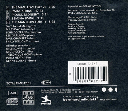 Miles Davis : Miles Davis And The Modern Jazz Giants (CD, Album, Comp, RE)