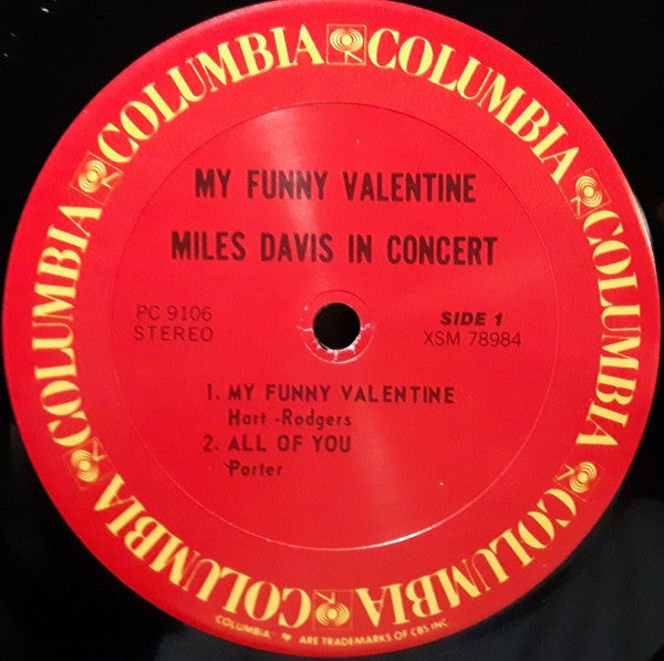 Miles Davis : My Funny Valentine - Miles Davis In Concert (LP, Album, RE)
