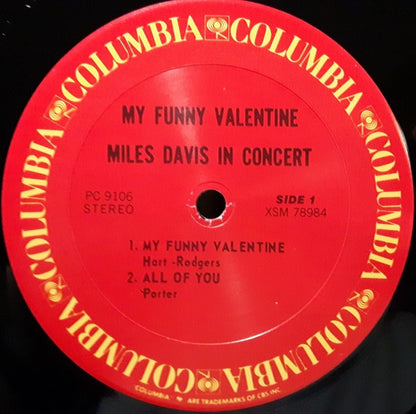 Miles Davis : My Funny Valentine - Miles Davis In Concert (LP, Album, RE)