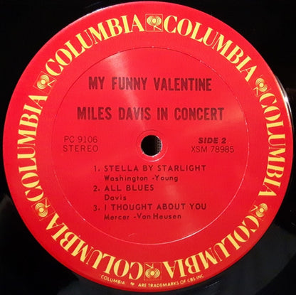 Miles Davis : My Funny Valentine - Miles Davis In Concert (LP, Album, RE)