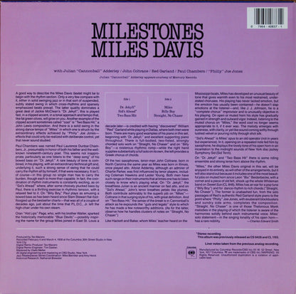 Miles Davis : Milestones (LP, Album, Mono, RE, RM)