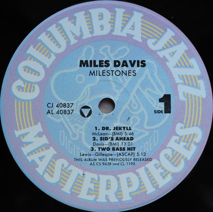 Miles Davis : Milestones (LP, Album, Mono, RE, RM)