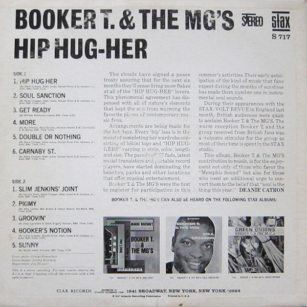 Booker T & The MG's : Hip Hug-Her (LP, Album, Ter)