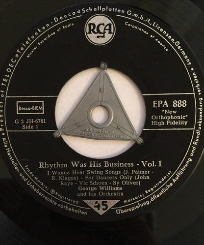 George Williams And His Orchestra : Rhythm Was His Business (A Salute To Jimmie Lunceford), Volume 1 (7", EP)