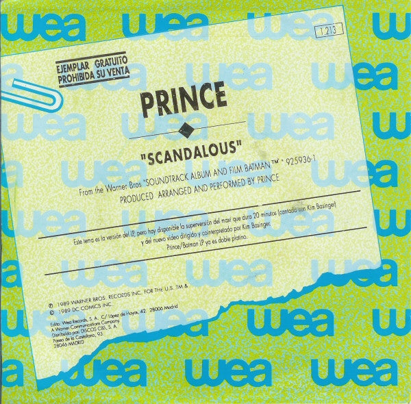 Prince : Scandalous (7", Promo)