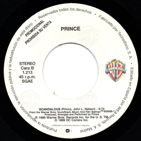 Prince : Scandalous (7", Promo)