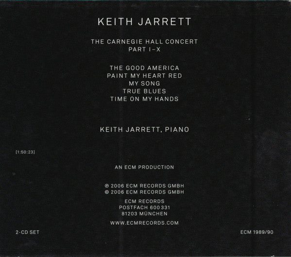 Keith Jarrett : The Carnegie Hall Concert (2xCD, Album)