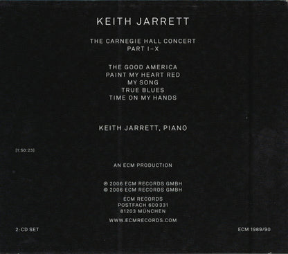 Keith Jarrett : The Carnegie Hall Concert (2xCD, Album)