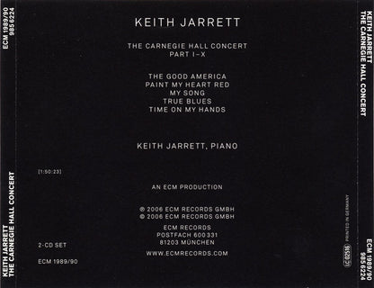 Keith Jarrett : The Carnegie Hall Concert (2xCD, Album)