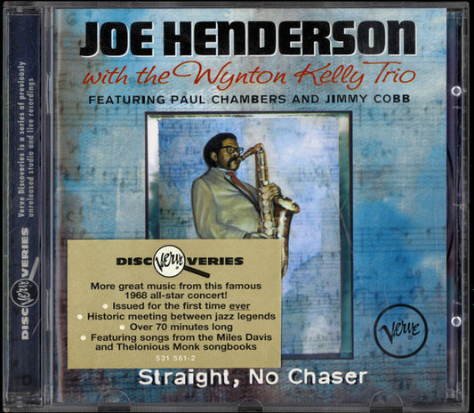 Joe Henderson With Wynton Kelly Trio : Straight, No Chaser (CD, Album, RM)