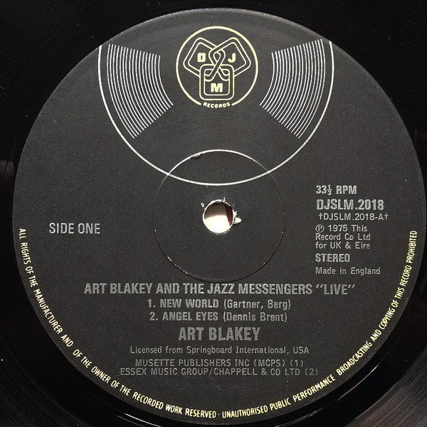 Art Blakey And The "Jazz Messengers"* : Art Blakey & The Jazz Messengers Live!  (LP, Album)