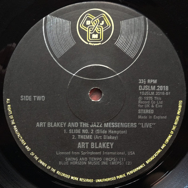 Art Blakey And The "Jazz Messengers"* : Art Blakey & The Jazz Messengers Live!  (LP, Album)
