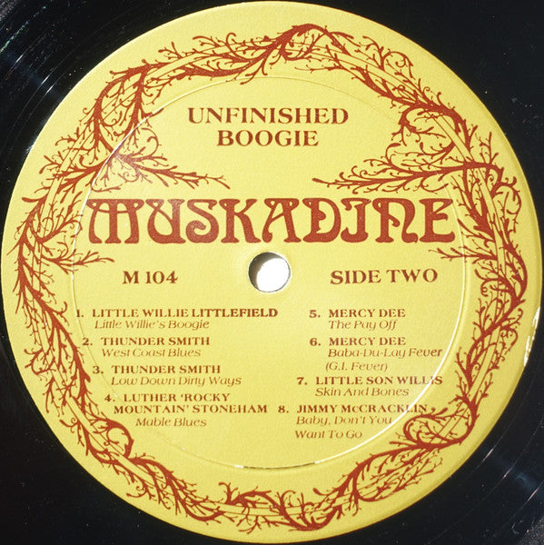 Various : Unfinished Boogie (Western Blues Piano 1946-1952) (LP, Comp)